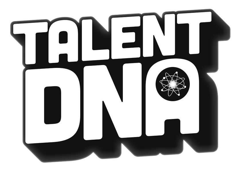 Talent DNA logo with abstract shapes